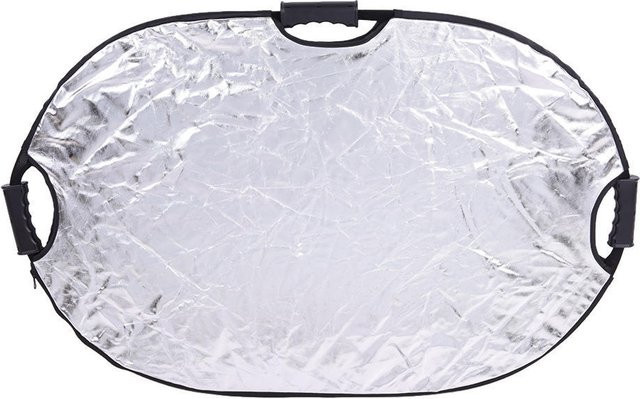 Andoer 5-in-1 Multi-Reflektor Tragbarer Handheld Oval Faltbarer Reflektor in Gold, Silber, Weiß und Schwarz B: 90 cm, H: 60 cm - Bild 1