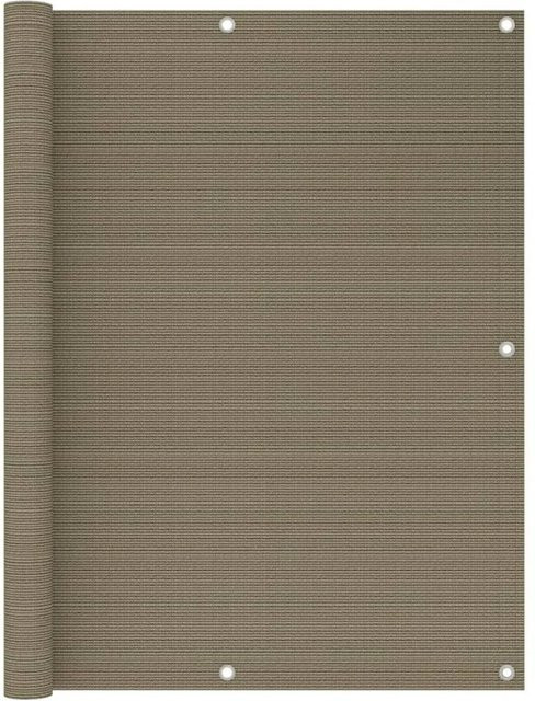 vidaXL Balkon-Sichtschutz aus HDPE in Taupe, Breite: 500 cm, Höhe: 120 cm - Bild 1