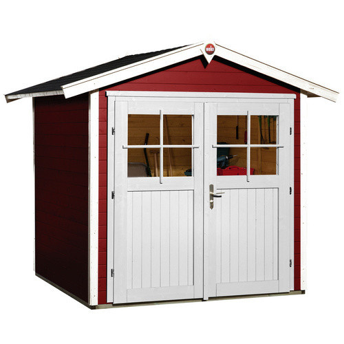 WEKA Gartenhaus 224 Gr.1 aus Holz in Schwedenrot mit Satteldach und Doppeltür, B/H/T: 260 x 227 x 209 cm - Bild 4