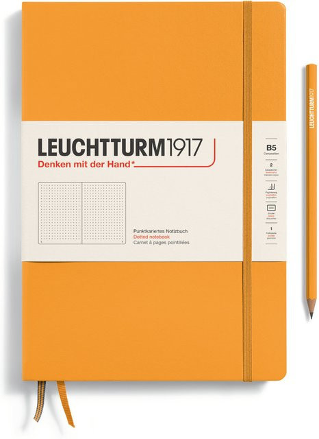 LEUCHTTURM1917 Notizbuch Composition dotted Hardcover B5 Rising Sun in Beige und Orange - Bild 1