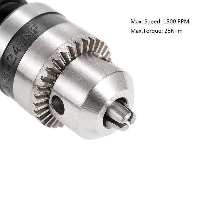 Hochwertiger Akku-Winkelbohrvorsatz-Adapter mit 3/8 Zoll Bit-Holder in Silber aus Stahl - Bild 1
