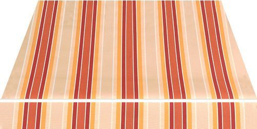 CASAYA Gelenkarmmarkise mit Kurbel in Gelb-Orange-Silber, Breite: 350 cm, Tiefe: 250 cm