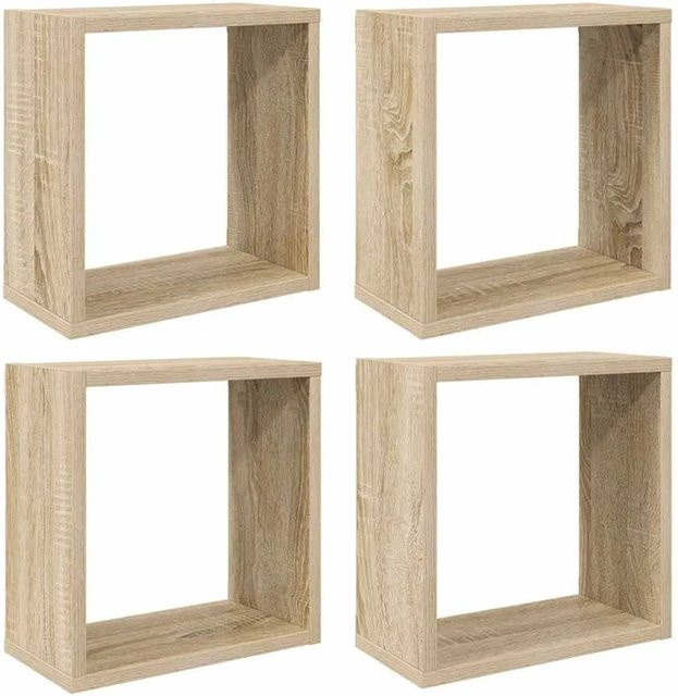 vidaXL Würfelregale Set 4 Stück Sonoma-Eiche, B/T/H: 30 x 15 x 30 cm - Bild 1