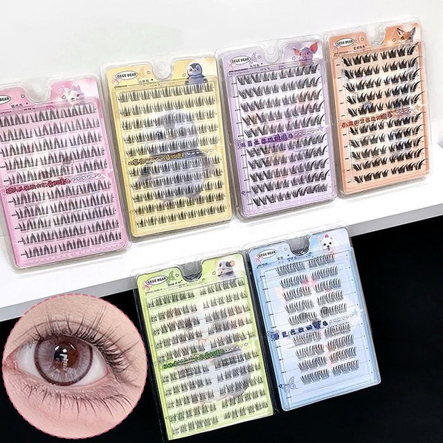 Gegebear Falsche Wimpern, 10-reihig, Comic-Augen-Stil, natürlich - Bild 1