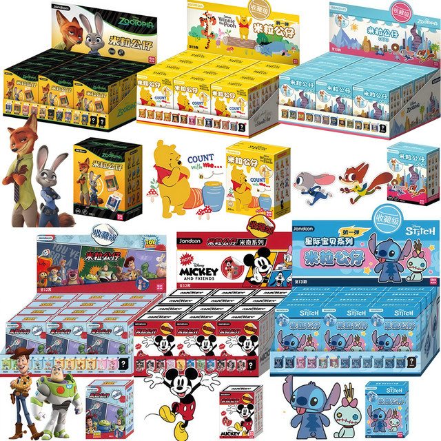 JANDOOM Disney Zootopia Mickey Mouse Winnie The Pooh Stitch Toy Story Anime Figur Modell Rice Grain Puppe Überraschung Blind Box Spielzeug - Bild 1