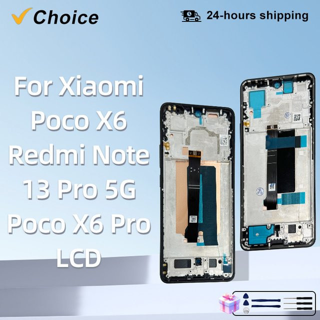 AMOLED Display Ersatz für Xiaomi Poco X6 und Poco X6 Pro 5G inklusive Touchscreen Digitizer - Bild 1