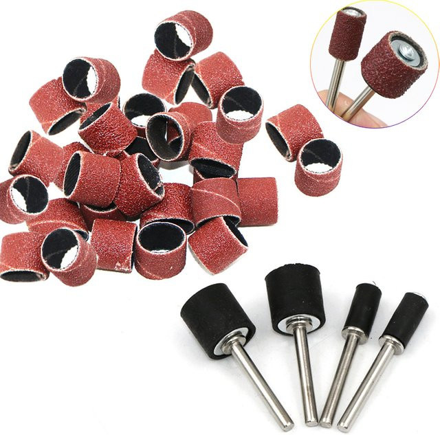 54 Stück Schleifkopf Set mit Sandkreis-Schleifpapier für Holz, Metall und Kunststoff - Bild 1