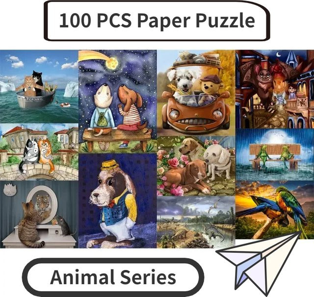 MaxRenard Tiere Puzzle, Pappe / Karton, Bunt / Mehrfarbig, ab 6 Jahre - Bild 1