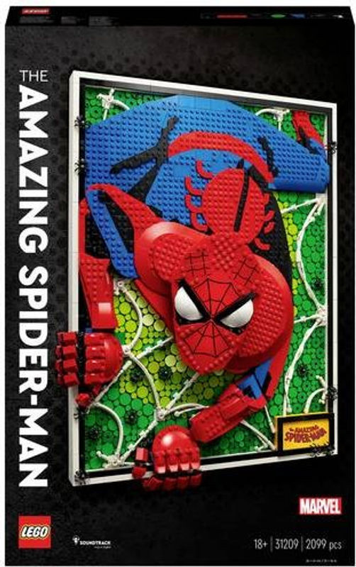 LEGO ART The Amazing Spider-Man Porträt Dekoration für Erwachsene, mehrfarbig - Bild 1