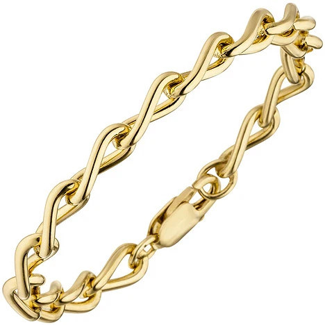 Colfem Panzerarmband 925 Silber, gold vergoldet, 19 cm - Bild 1