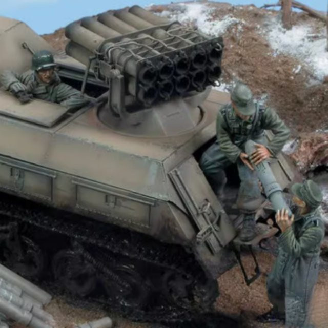 BAANFU Panzerbesatzung, Modellbausatz, 3 Personen, Maßstab 1:35, unmontiert und unbemalt - Bild 1