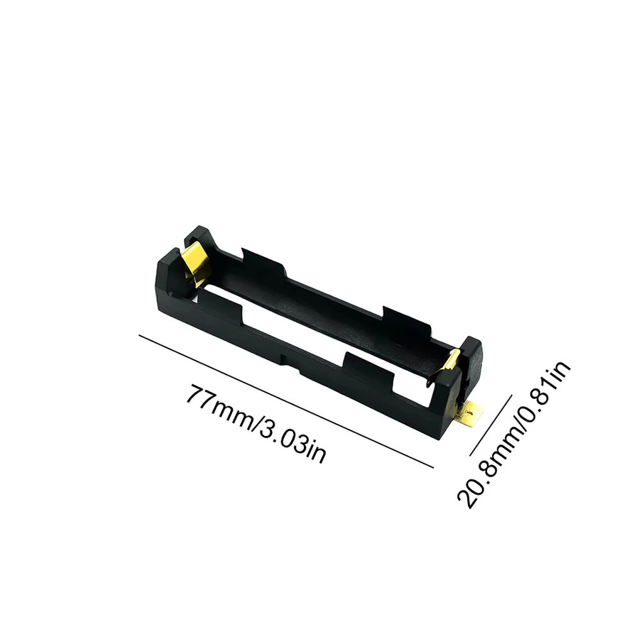 APWIKOGER 18650 SMT-Batteriehalter mit bronzefarbenen Stiften, SMD-Batteriekasten für 3,7 V Akkus in Schwarz und Bronze - Bild 5