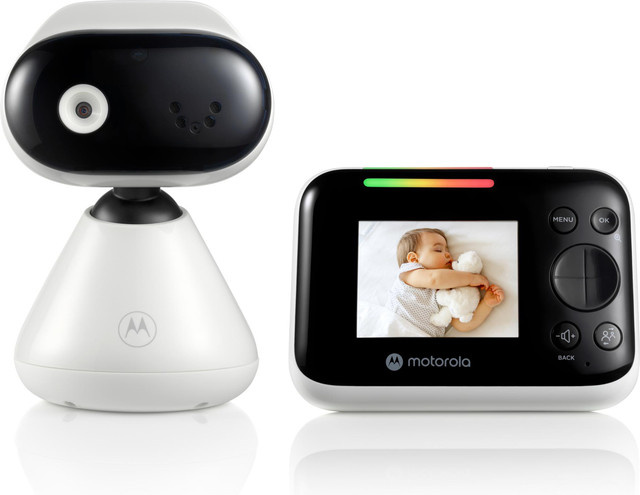 Motorola PIP1200 Baby-Videoüberwachung mit 2,8 Zoll Display, Nachtsicht, Zwei-Wege-Kommunikation und Temperaturanzeige, Schwarz-Weiß - Bild 2