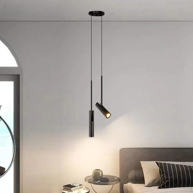 Minimalistische LED-Hängelampe von Yuda Lighting in Schwarz oder Gold/Messing für Schlafzimmer, Esszimmer und Küche - Bild 1