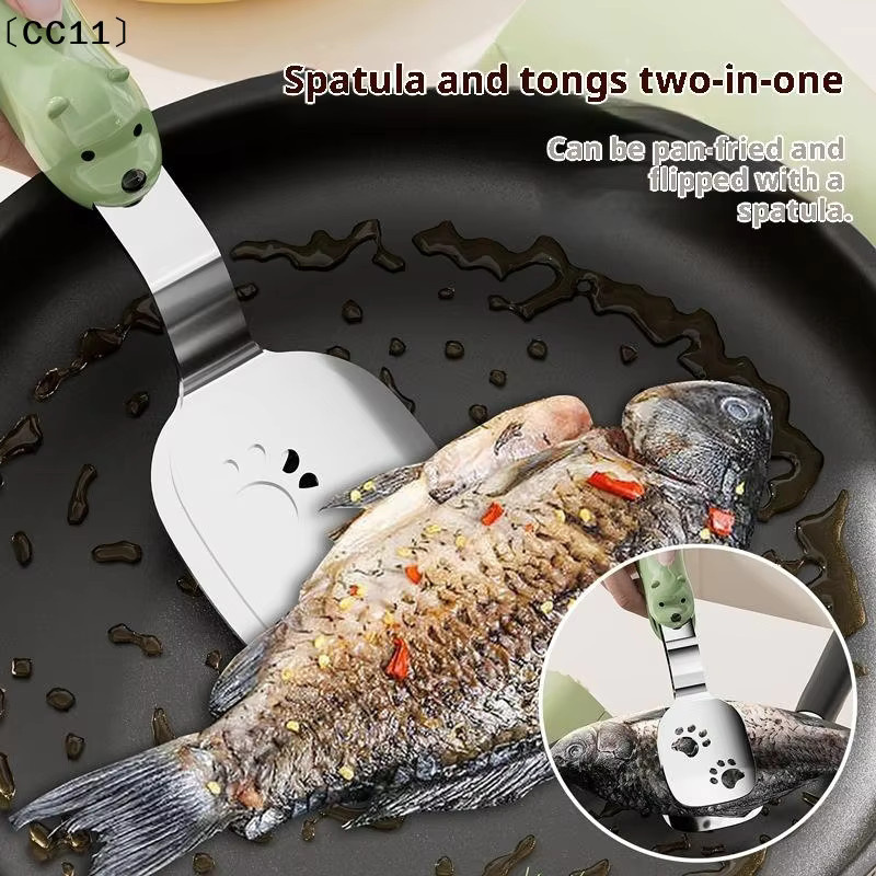 KEMORELA Multifunktionale Lebensmittelzange aus Edelstahl in Silber und Grün für BBQ und Haushalt - Bild 3