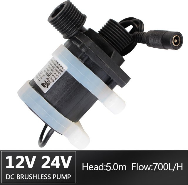 Sola Bürstenlose Solarpumpe IP68 DC 12 V 24 V mit 4-Punkt-Gewinde für Warmwasserbereiter, Dusche, Fußbodenheizung und Druckerhöhung - Bild 1