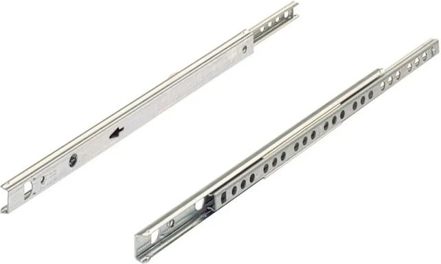 Hettich Kugelteilauszug für Schubkästen aus Stahl in Silber mit 17 mm Nut und 500 mm Auszugslänge - Bild 1