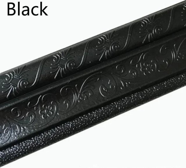 YuTao Sweetheart 021 3D Selbstklebende Wanddekoration aus Polyurethan als Schaumstoffrahmenleiste in Schwarz - Bild 1