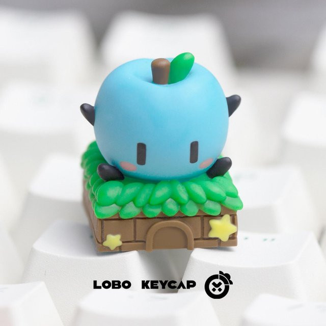 Lobo Junimo Tastenkappe für mechanische Tastaturen aus handgefertigtem Harz in Blau - Bild 1