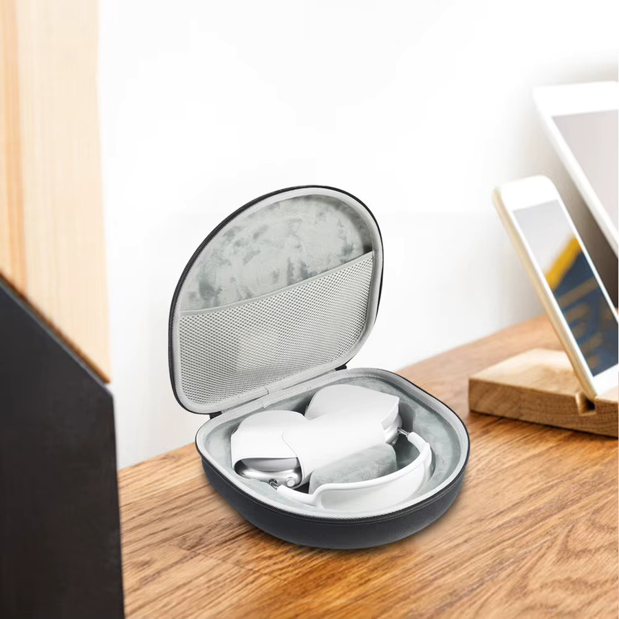 Wasserdichtes EVA-Reiseetui mit Netztasche für Apple AirPods Max in Schwarz - Bild 3