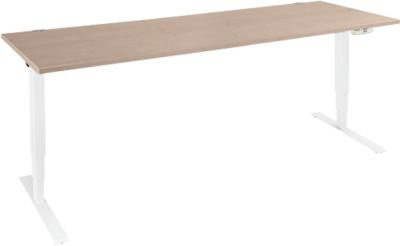 Schäfer Shop Genius Schreibtisch AERO FLEX elektrisch höhenverstellbar, Rechteck, T-Fuß, Eiche/weiß, Breite: 200 cm - Bild 1