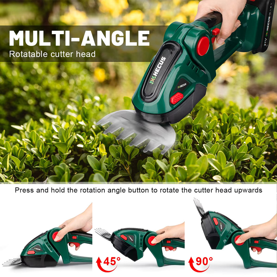 2 in 1 Akku-Heckenschere und Rasenmäher für Makita LXT 18V in Grün - Bild 3