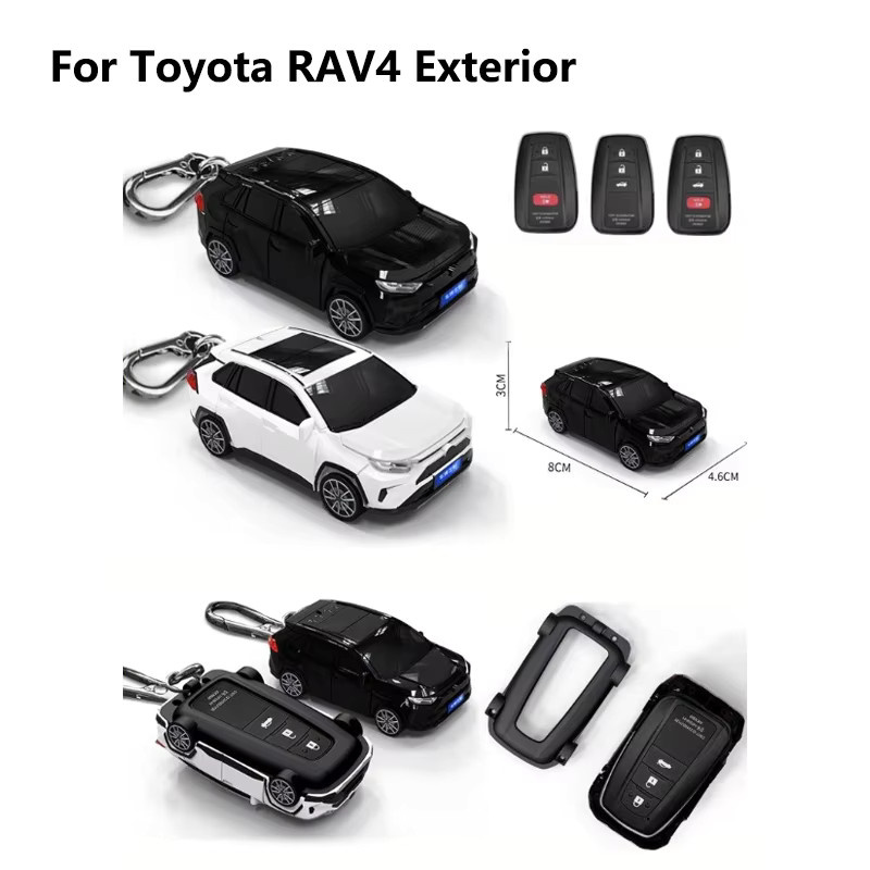 ICAR Schlüsselhülle für Toyota CHR Camry Corolla RAV4 Highlander Wildlander mit 2 3 oder 4 Tasten Fernbedienung - Bild 2