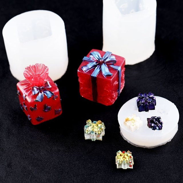 Silikonform Weihnachten Geschenkbox für Epoxidharz und Schmuckherstellung - Bild 1