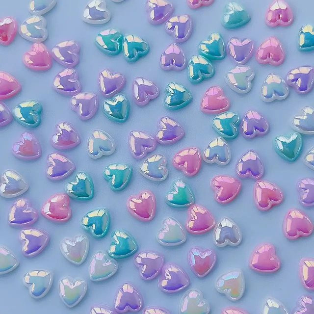 NAILFYOU Nagel Charms 3D Aurora Herz, 20 Stück, Multicolor, Glänzend - Bild 1