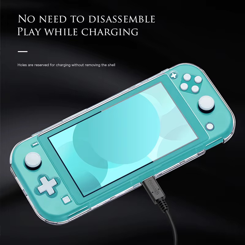 DATA FROG Transparente PC-Kristall-Schutzhülle Hartschale für deine Nintendo Switch Lite Spielkonsole - Bild 2