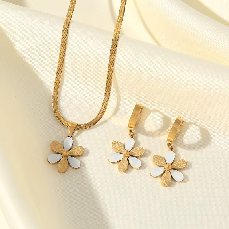 EILIECK Schmuck-Set Edelstahl, Gold, Damen - Bild 2