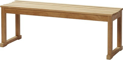 Cinas 2-Sitzer Gartenbank aus Teakholz in Braun, B/H/T: 120 x 43 x 40 cm - Bild 1