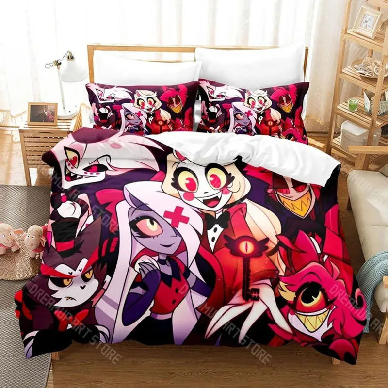 Hazbin Hotel Bettwäsche Set mit 3D-Druck von Lodestar, Mehrfarbig, Mikrofaser-Polyester, Queen Size 228 x 228 cm - Bild 2