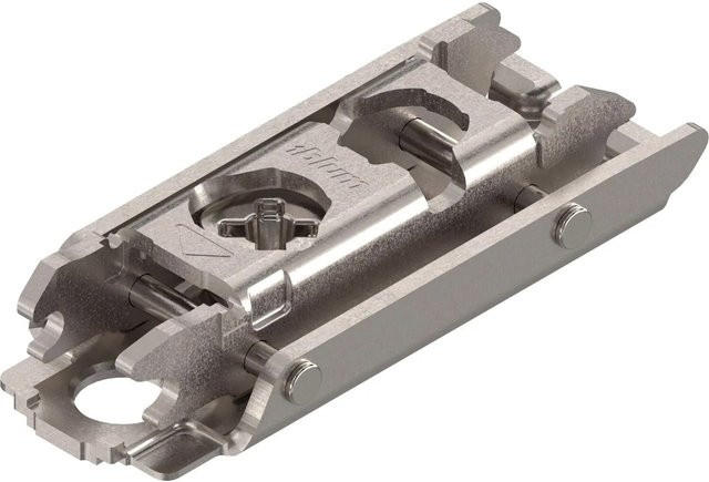 Blum Exzenter-Montageplatte Clip Gerade aus Stahl in Nickeloptik mit Schrauben und 0 mm Distanz - Bild 1