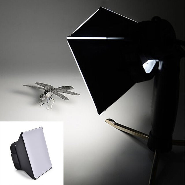 Tragbare Softbox Nikon SLR Blitz-Diffusor und Reflektor in Schwarz, B: 30 cm, H: 27 cm - Bild 1