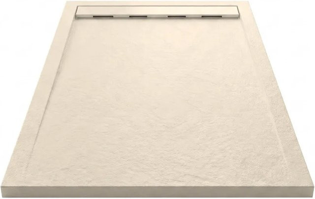 Mirlo Duschwanne Ribera aus Mineralguss extra flach, rechteckig, Beige, B: 150 cm, T: 90 cm - Bild 1