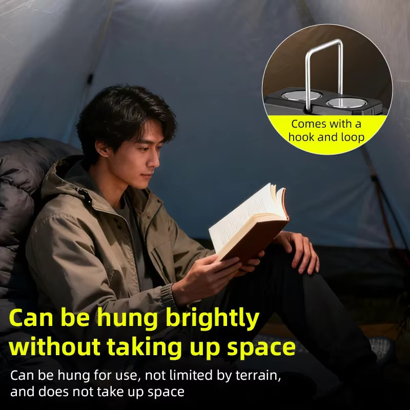 Multifunktionale Arbeitsleuchte und Outdoor-Campingleuchte in Schwarz, wiederaufladbare magnetische Taschenlampe mit Flutlichtfunktion - Bild 3