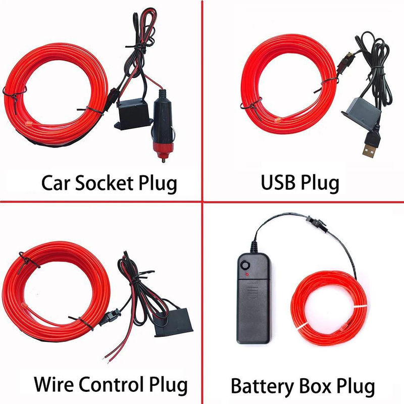 Flexibler LED Neon Flex USB Auto-Innenbeleuchtung RGB Dekoration in Blau - Bild 6