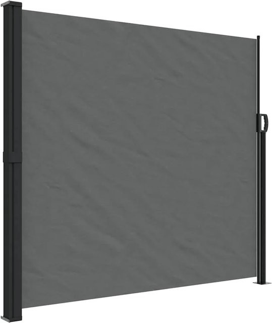Furnicato Seitenmarkise ausziehbar in Anthrazit mit Polyesterbezug und Gestell aus Stahl und Aluminium B: 500 cm, H: 180 cm - Bild 1