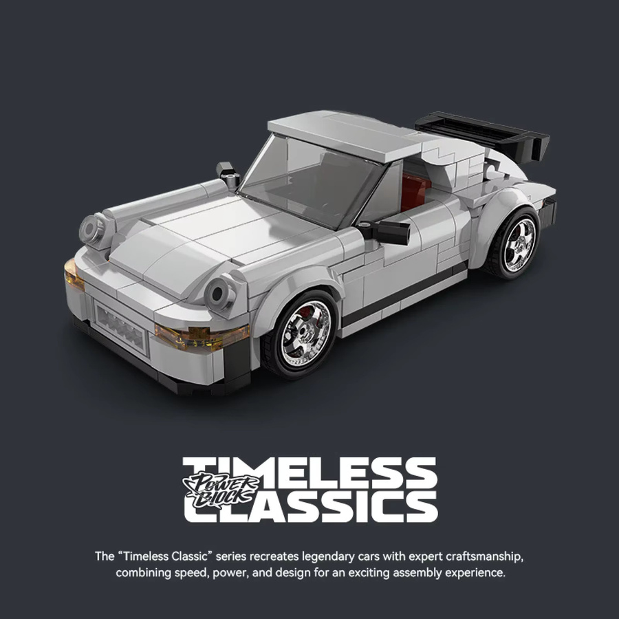 XQ Speed Series Supercar MOC-Bausteinset PB8816, 343-teiliges DIY-Montagespielzeug aus Kunststoff in Grau für Jugendliche und Erwachsene - Bild 3