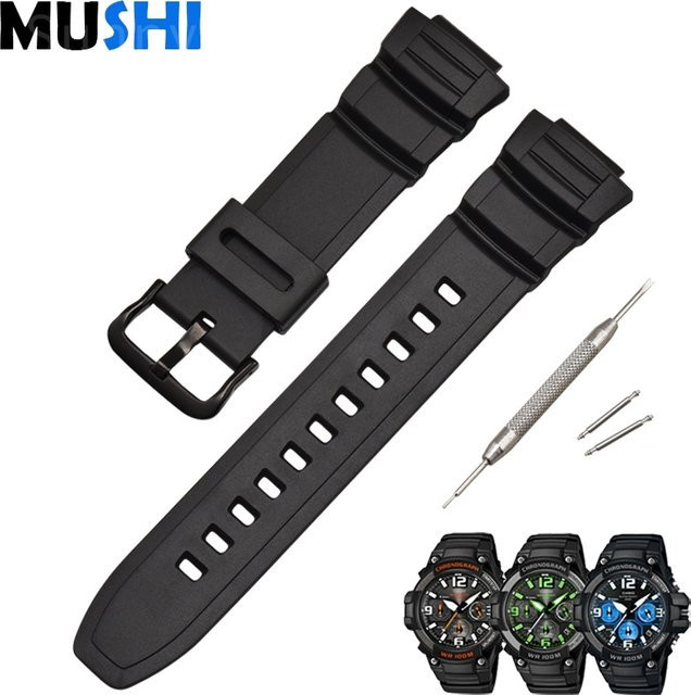 Casio Uhrenarmband, Kautschuk, Schwarz - Bild 1