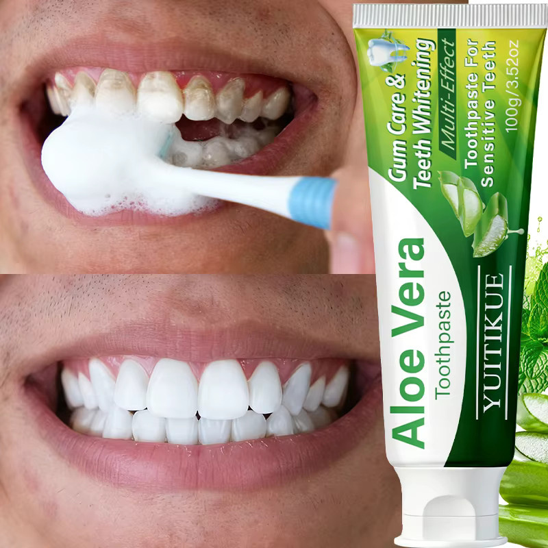 YUITIKUE Aloe Vera Mundpflege-Zahnpasta, 100g, Schaum - Bild 2