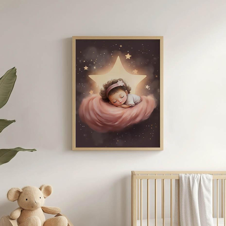 Poster Senna Märchenland Mit Der Kleinen Prinzessin mit schwarzem Aluminiumrahmen, B: 50 cm, H: 70 cm - Bild 4
