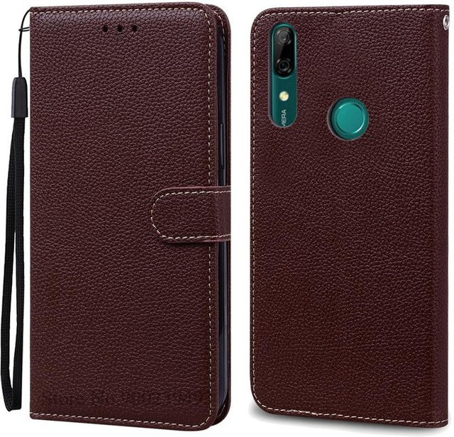 Leder-Brieftasche Buch-Abdeckung für Huawei P Smart Z in Kaffeebraun - Bild 1