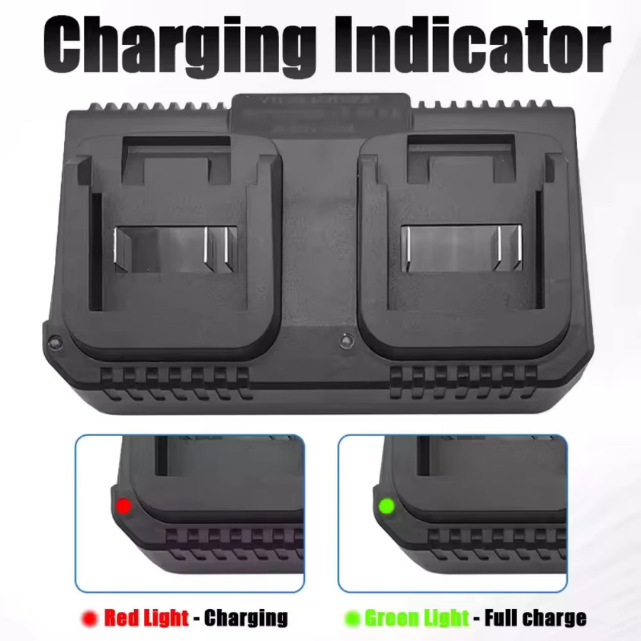Makita Lithium-Batterie Dual Ladegerät für 18 V und 21 V Akkus BL1415/1815/1830/1850 mit EU/US-Stecker - Bild 5