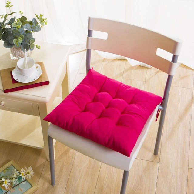 Quadratisches Stuhlkissen in Pink, B/B: 40 x 40 cm - Bild 1