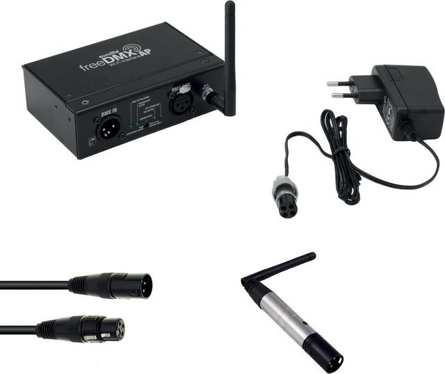 EUROLITE Set freeDMX AP Wi-Fi Interface und QuickDMX Funksender mit DMX Kabel in Schwarz (20000870) - Bild 1