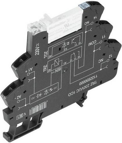 Weidmüller Koppelrelais TRZ 60VUC 1CO AGSNO, 60V DC/AC, 6A, 1 Wechsler, Schwarz, 10 Stück - Bild 1