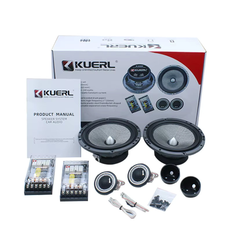 KUERL 6,5 Zoll 2-Wege-Auto-Koaxiallautsprecher-Set in Schwarz mit 140 W High Fidelity Stereo Sound - Bild 3