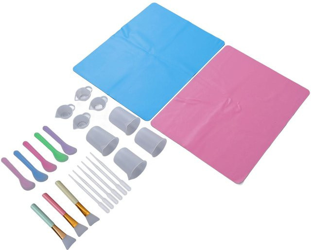 GoolRC Silikon Messbecher Set in Blau und Multicolour mit 100ml Messbecher, 3ml Tropfpipette und Plastiklöffel - Bild 1